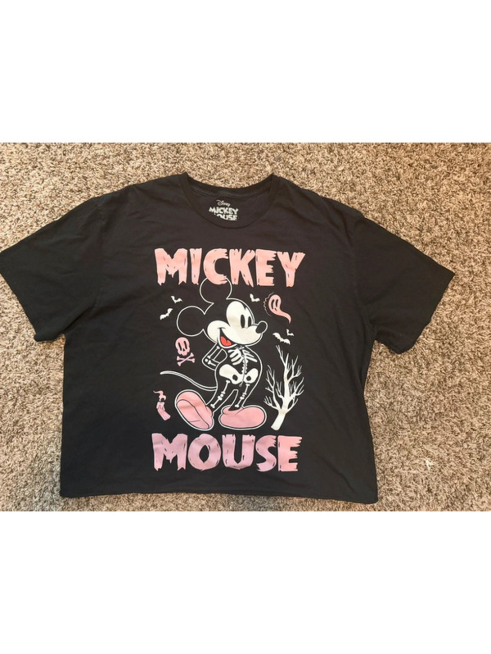 Disney Halloween Mickey Mouse Skelton t shirt large